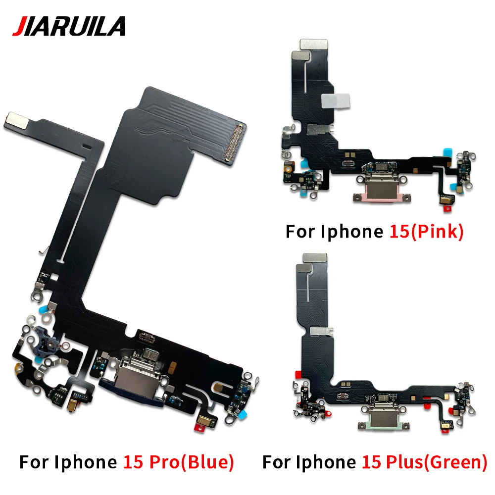 5 pz/lotto buona scheda di ricarica PCB Flex per Iphone 15 Pro Max/per IPhone 15 Plus connettore porta USB Dock cavo di ricarica a nastro