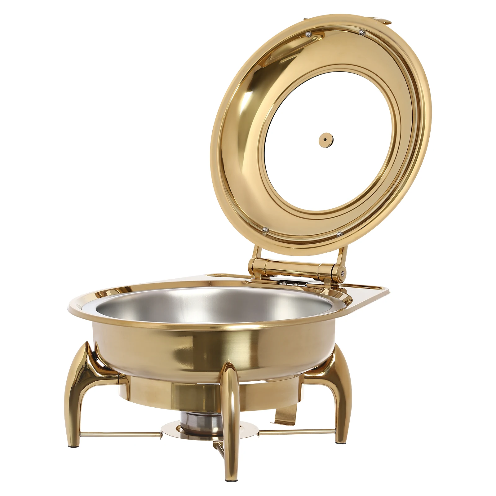 Gold  Chafing Dish Buffet Set, Chafer for Catering, Gold Round Chafer for Catering  6L