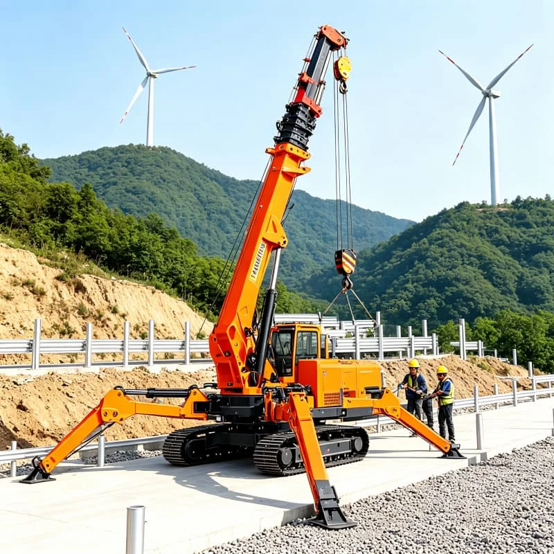 Remote Control Spider Crane Portable Mini Crawler Lift for Indoor Rooftop Material Handling 3Ton Capacity Customized