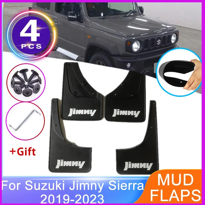 pcs Fender for Suzuki Jimny Sierra JB64W JB74W 2019~2023 Front Rear Mudguard Wheel Protector Mudflaps Splash Guards Accessories