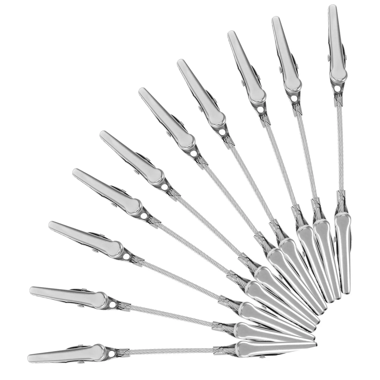 10Pcs Metal Alligator Note Clips 4 Inch Double Sided for DIY Crafts Photo Display Desk Photo Holder Office Memo Clamp