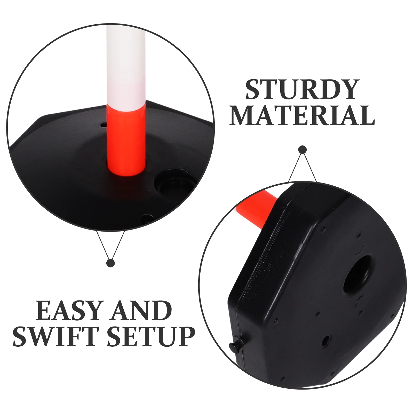 

Delineator Post Water Refillable Base Bright Stripe Warning Column For Traffic Safety Parking Guidance Driveway Guard