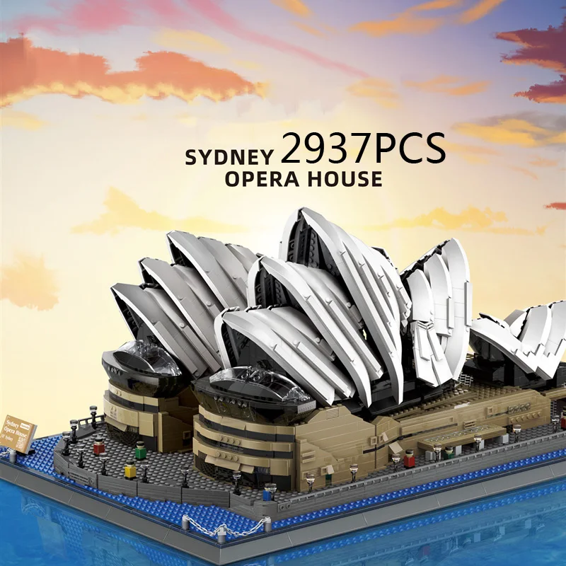 

Creative Streetscape World Famous Modern Art Architecture Building Block Australia Sydney Opera House Street View Toys For Gift