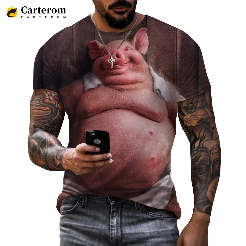 Funny Animal Pig Men Women New Fashion Cool 3D Printed T-shirt Summer Hip Hop Casual Style T Shirt Streetwear Tops Dropshipping