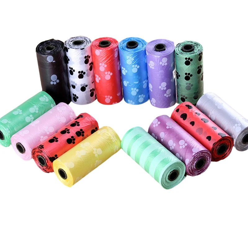 CDDMPET 5 Rolls Pet Cat Dog Poop Bags Home Clean Refill Garbage Bag Outdoor Dog Waste Poop Cleaning Organizer Pet Supplies