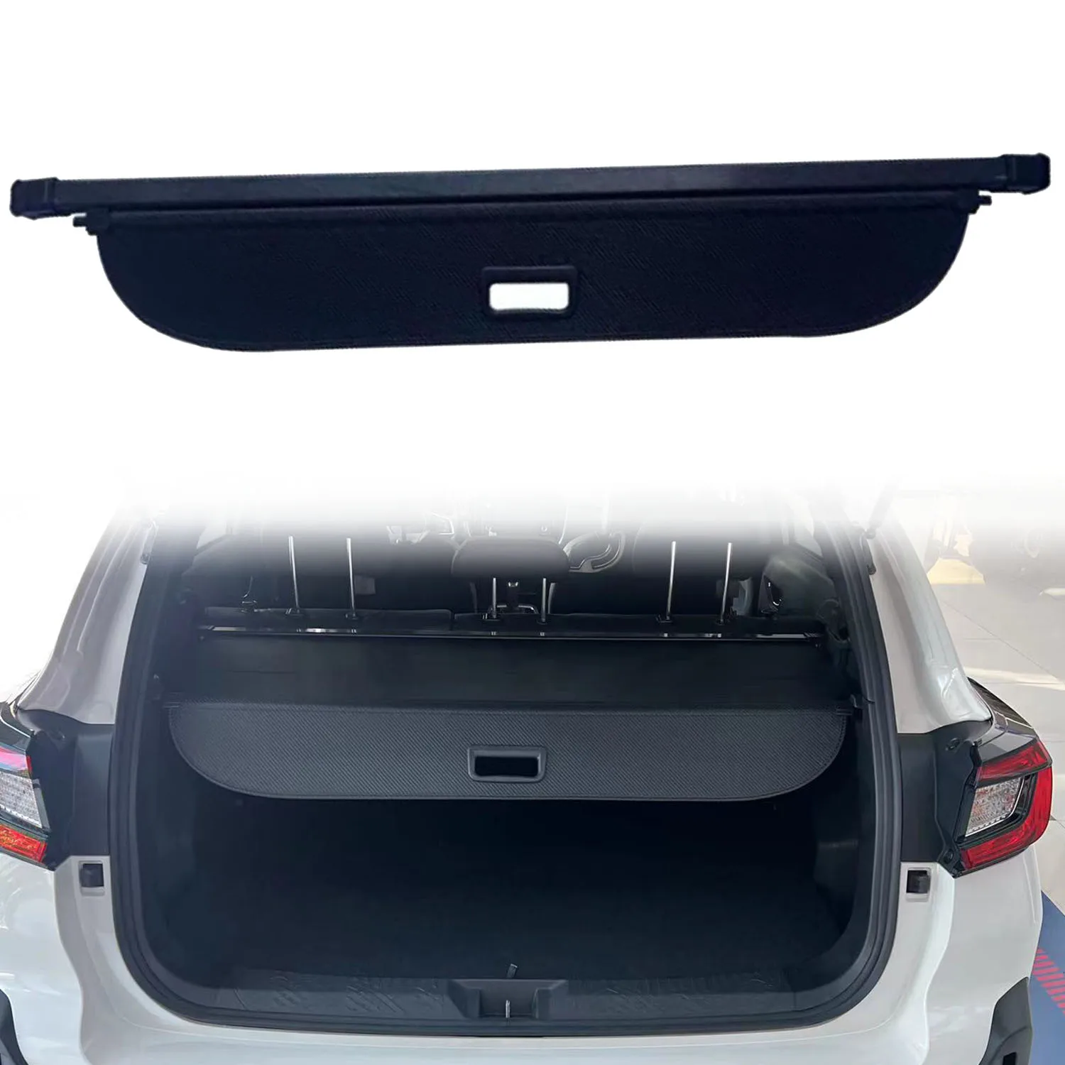 

For Subaru Crossrek 2024 2025 Car Cargo Cover Retractable Black Rear Trunk Shade Luggage Security Cover 1Set