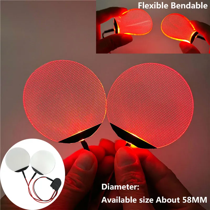 Runde flexible biegsame DIY LED-Licht Augen Kits Cosplay Halloween Helm Masken Augenlicht Zubehör kann abgeschnitten CR2032