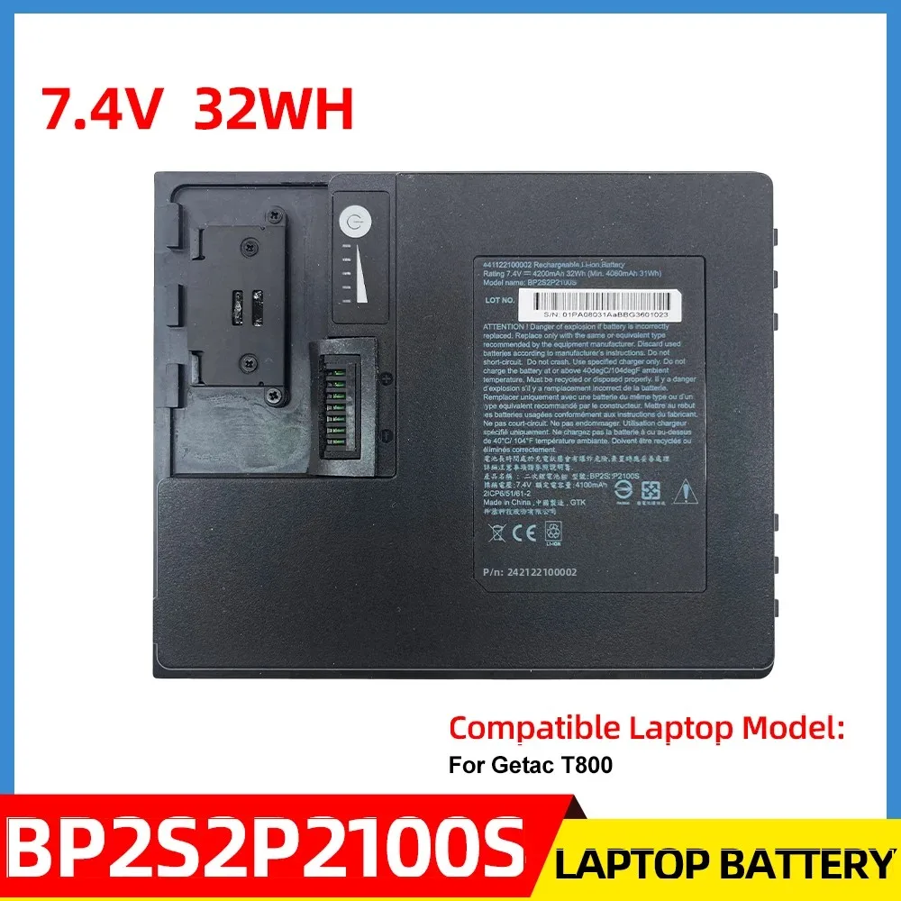 

Новый аккумулятор для планшета Getac T800, модель GBM4X1 30184013 26111711 GBA003 BP2S2P2100S, 7.4В, 4200мАч, 32Втч, 4-элементный, черный, новый