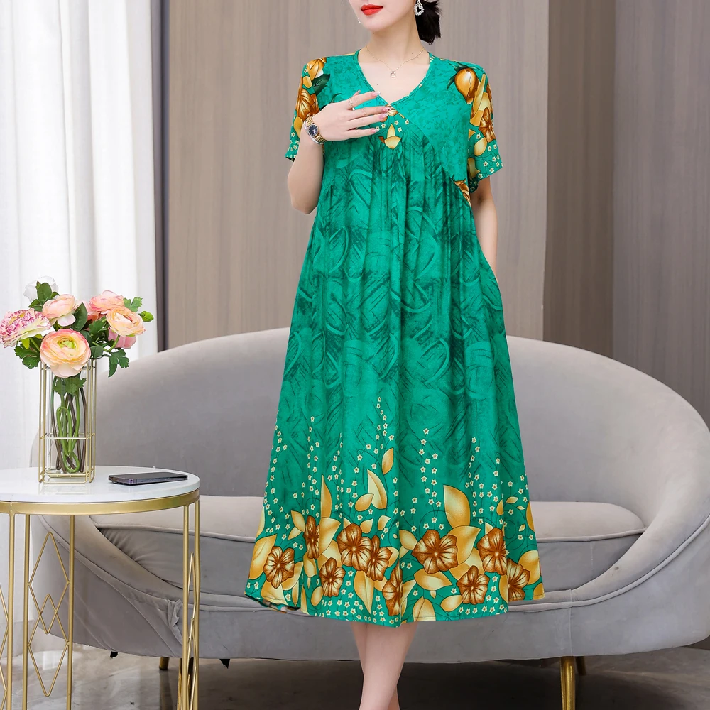 New 2023 Women Dress Female Casual short Sleeve cotton Dresses loose solid Vintage Sweet Clothing Vestidos  vestido verano