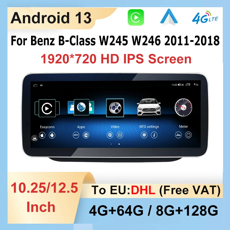 

8G+128G 8core MTK7862 Android 13 For Mercedes Benz B Class W245 W246 Auto Video Car Multimedia Player Stereo Carplay GPS Navi 4G