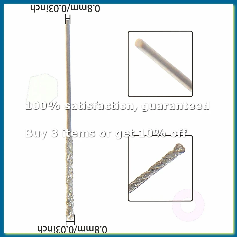 ●20Pcs 0.8mm Diamond Coated Tipped Tip Twist Drill Bit for Glass Jewelry Stone Tile-ABFB