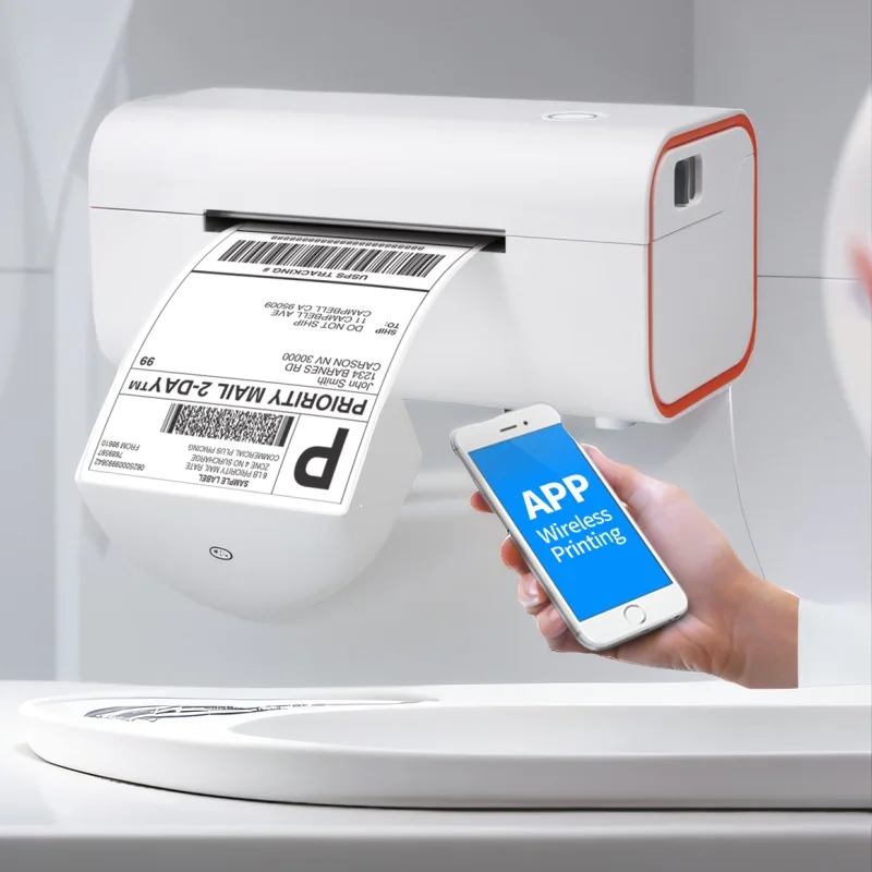 4x6 Label Printer Mini Bluetooth Thermal Printer Shipping Label Barcode Printer for Convenient Printing
