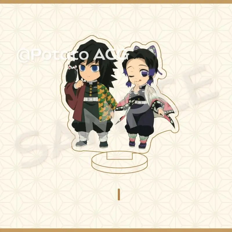 Nieuwe Demon Slayer Acryl Stand Figuur Tomioka Giyuu Kochou Shinobu Anime Perifere Cartoon Desktop Ornament Delicate Decoratie