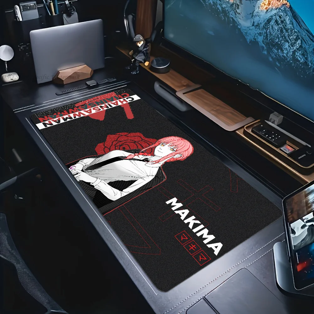 Chainsaw Man Makima Mousepad Mouse Mat Desk Mat With Pad Gaming Accessories Prime Gaming XXL Keyboard Pad Padding Mat