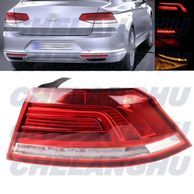 

For VW Passat B8 2015 2016 2017 2018 2019 2020 European version Right Side Tail Light Rear Brake Lamp With Bulbs car assecories