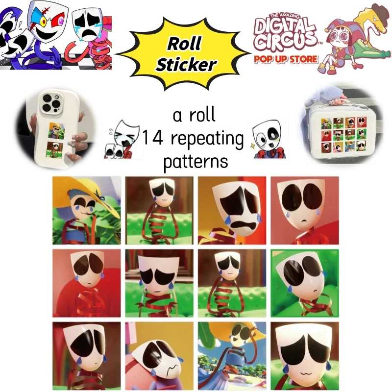 Magical Number Circus anime character merchandise - An Ge cartoon roll stickers, super cute expressive DIY gift sealing stickers