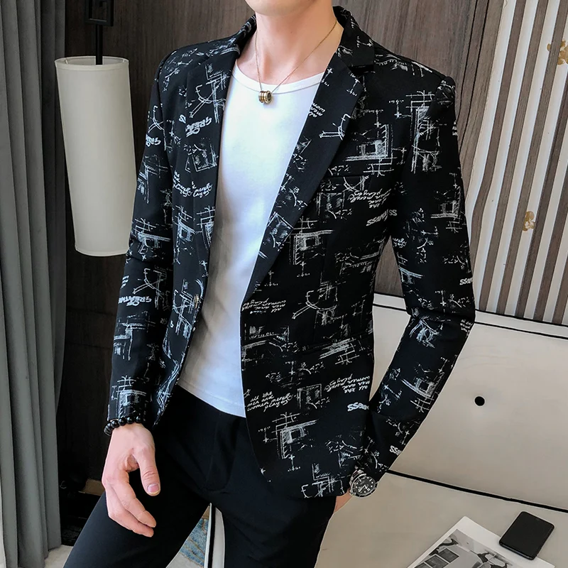 Nueva moda para hombres, informal, caballero de negocios, banquete al aire libre, multiusos, adelgazante, peluquero de moda, chaqueta versión coreana