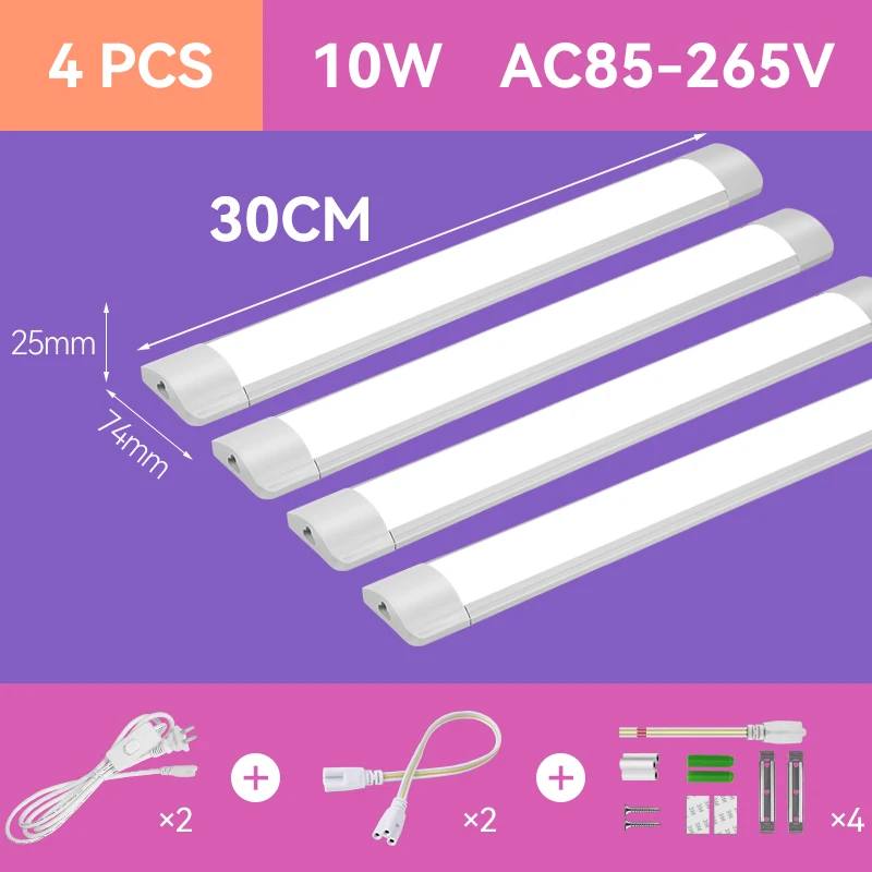 LED-Beleuchtungsröhren, Streifen, 220 V, Lampen, Bar für Haushaltsgeräte, Küche, Wohnzimmer, Dekor, Schrank, Schlafzimmer, Arbeitszimmer, 110 V, Streifen-LED