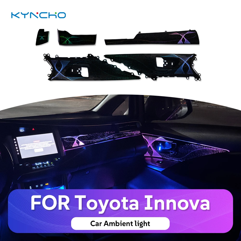 For Toyota INNOVA CRYSTA LED Car Ambient Light Symphony Color Changing Led Interior Car Light auto App Controlled Car Ambient Li