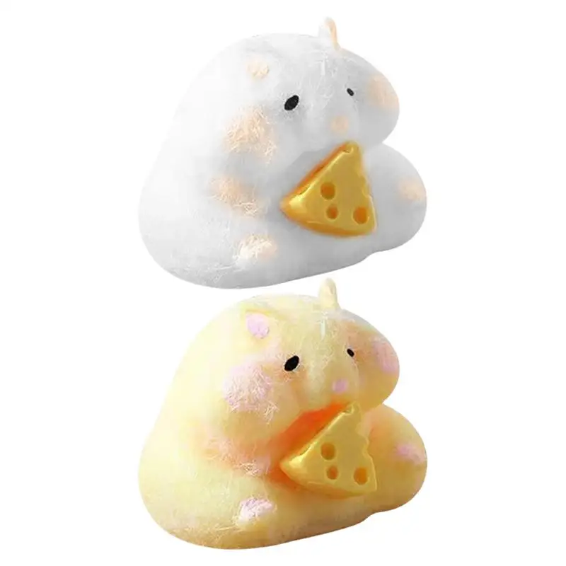 透明なハムスターのピンチおもちゃ、ゆっくりとしたリバウンド、ストレス解消、スクイーズキューブ、粘着性のストレス解消、リラックスギフト