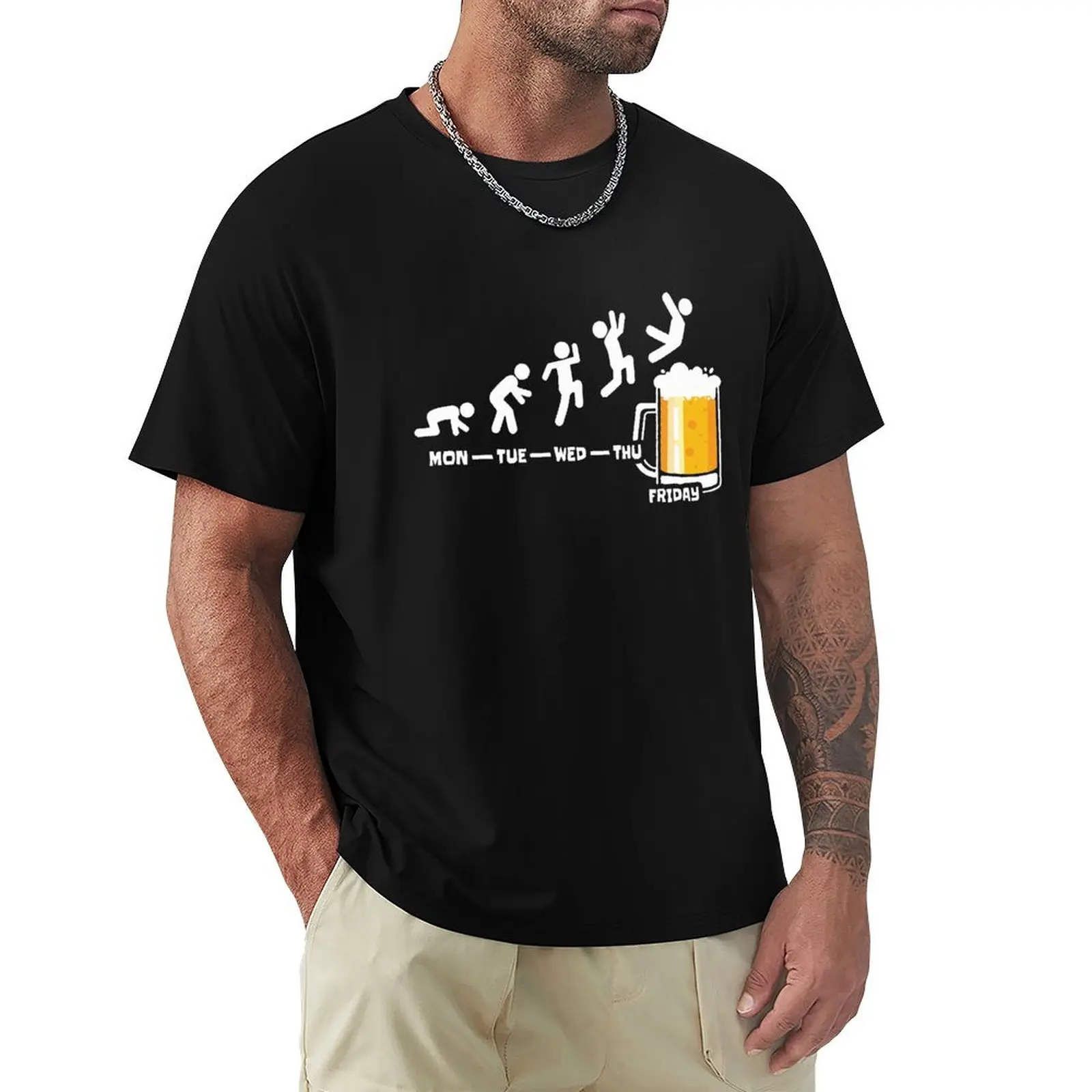 Week Craft Beer T Shirt Funny Men Tops Short Sleeve T-Shirt Cotton Mans Tshirt Cotton Mens Tshirt Drunk Tee Alcohol Drinking