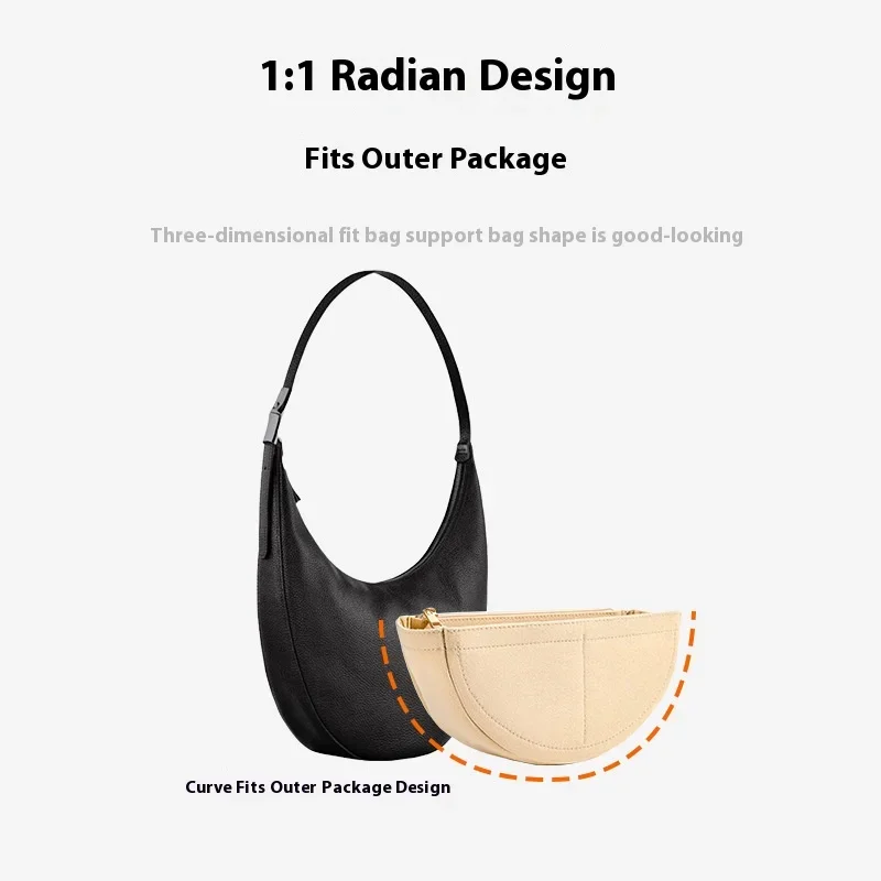 Bag Organizer For Longchamp ROSEAU Essential Hobo Handbag Inner Bag Makeup Travel Purse Storage Tote Bag Accessories