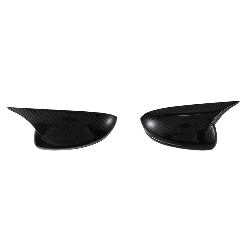 1Pair Rearview Mirror Cover Housing Ox Horn Trim Caps for Kia Optima K5 2011-2015 Side Mirror Shell Sticker Carbon