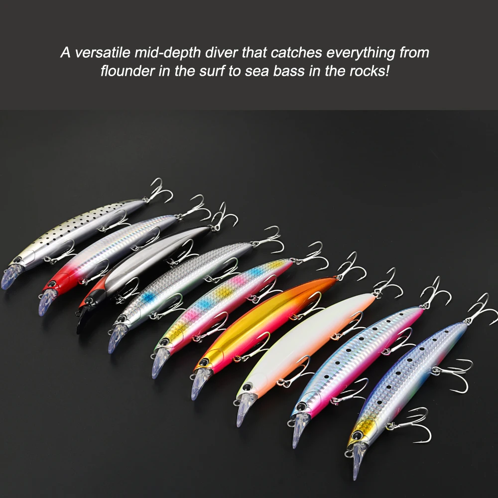 JIGGING PRO Gyodo 130mm 23g Flatfish Minnow Lure Long Casting Floating Wobbler Saltwater Fishing Lure