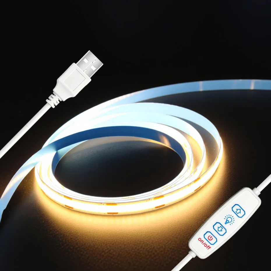 fita-de-led-cob-dc5v-regulavel-320led-m-flexivel-com-dimmer-para-iluminacao-de-quarto-tv-espelho-armario-e-luz-adesiva