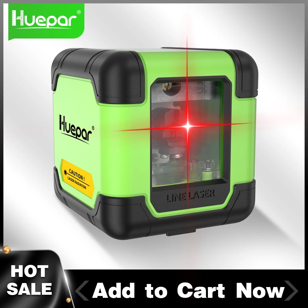 Huepar New 2 Lines Laser Level Professional Cross Line Horizontal & Vertical Red Beam Cross-Line Laser Tools лазерный уровень