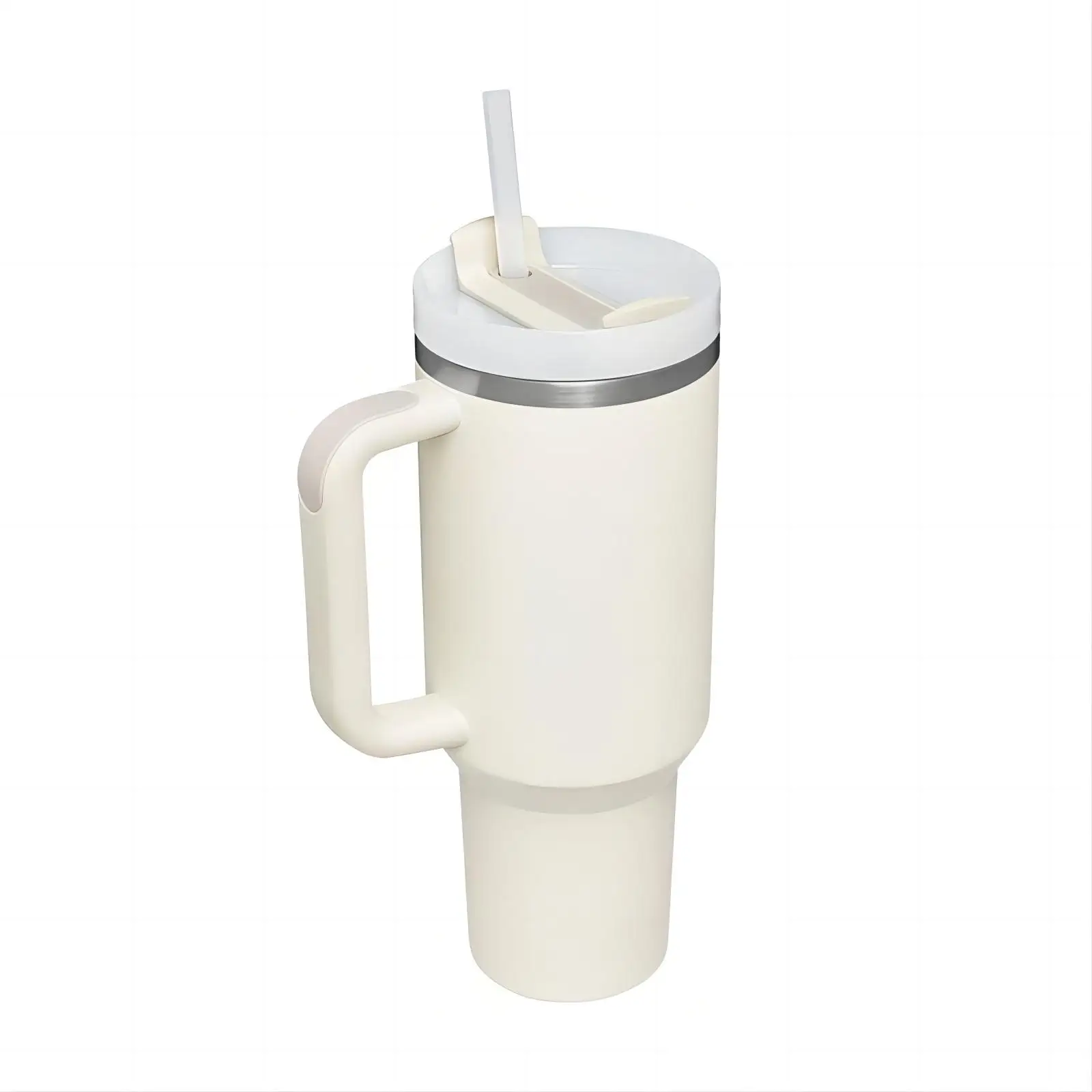 

Style 40oz Vacuum Tumbler with the Handle Straw Drinking Stainless Double Wall Insulated Beer Mug with the Straw