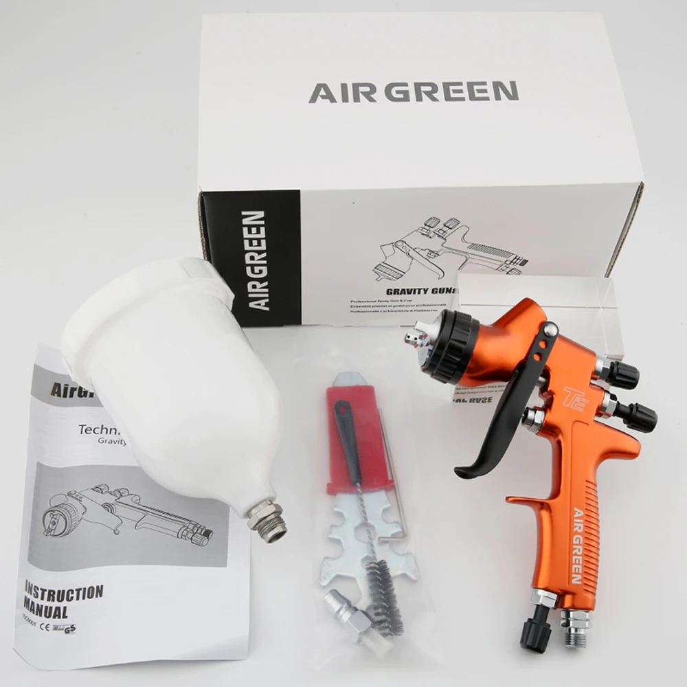 

TE HVLP Air Spray Gun with Cups Autonotive Paint 1.3mm nozzle