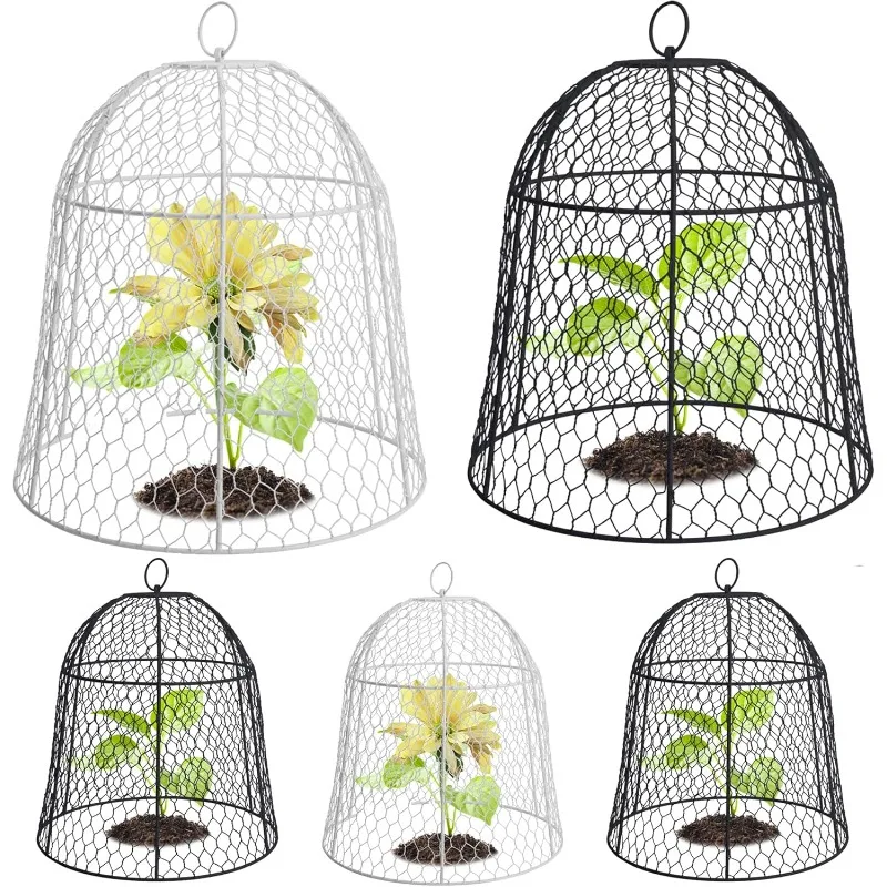 

Squirrel Proof Garden Plant Cloche- Chicken Wire Plant Protector Cover for Keeping Bunny Chicken Animals Out Garden Decoration