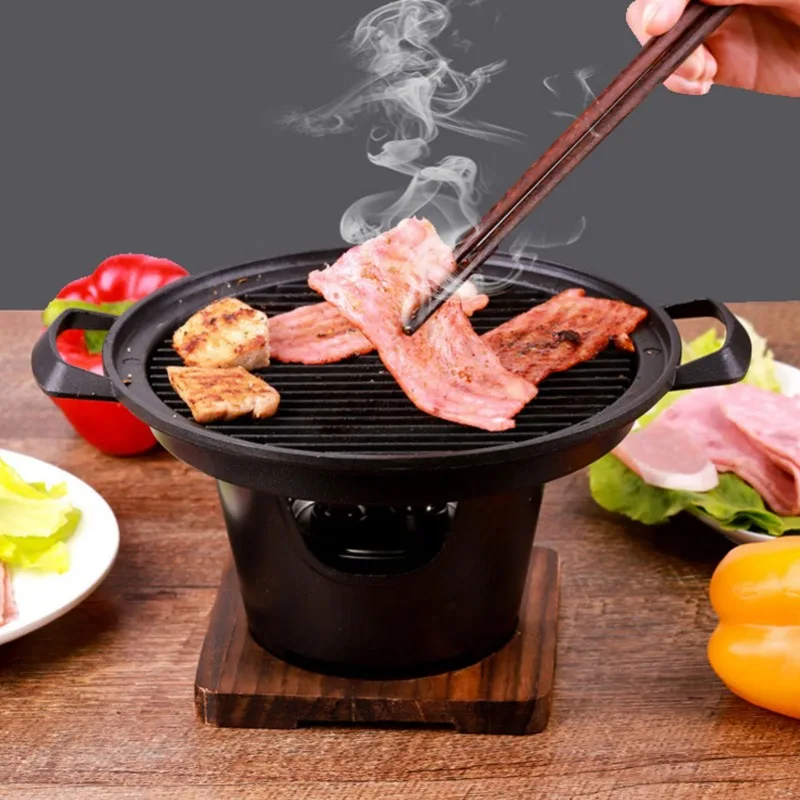 

Mini BBQ Stove Barbecue Grill Japanese One Person Cooking Oven Outdoor BBQ Plate Smokeless Roasting Meat Tools