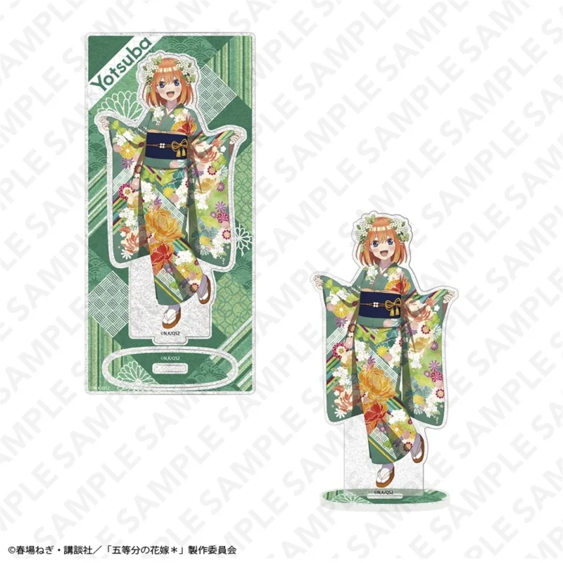 Anime The Quintessential Quintuplets Nakano Yotsuba Kimono Version Acrylic Stand Model Plate Keychains Desk Decor