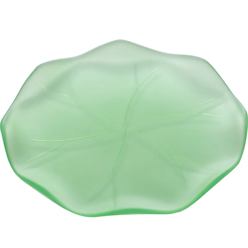 

Glazed lotus leaf pot bearing glass dry brewing tray Kung Fu tea set tea bearing teapot tray refreshment tray tea ceremony