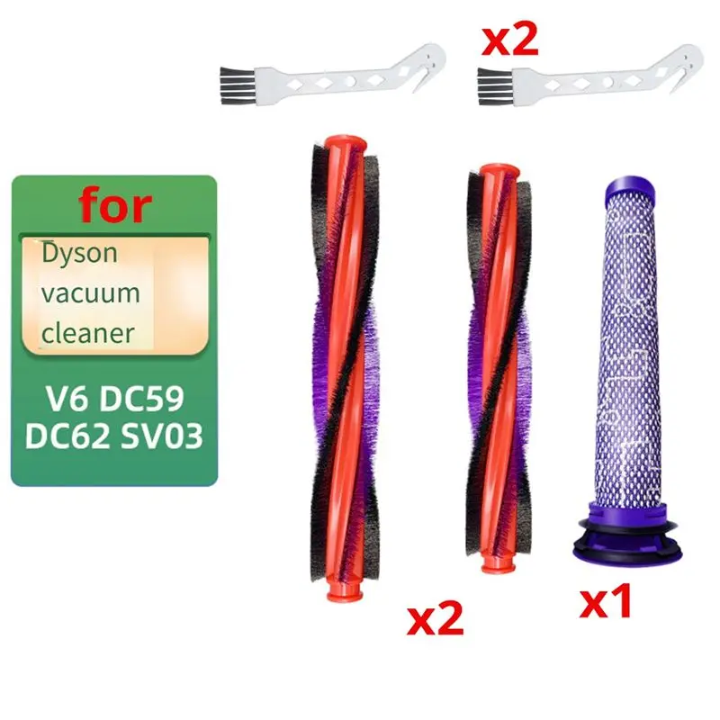 A40Z-For Dyson V6 DC59 DC62 SV03 Vacuum Cleaner Accessories Electric Brush Head Roller Brush Replacement Parts Brush