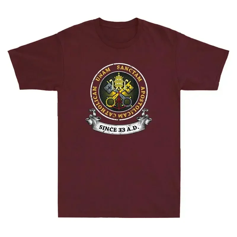 One Holy Catholic Apostolic Church Latin Vintage Men's Cotton T Shirt