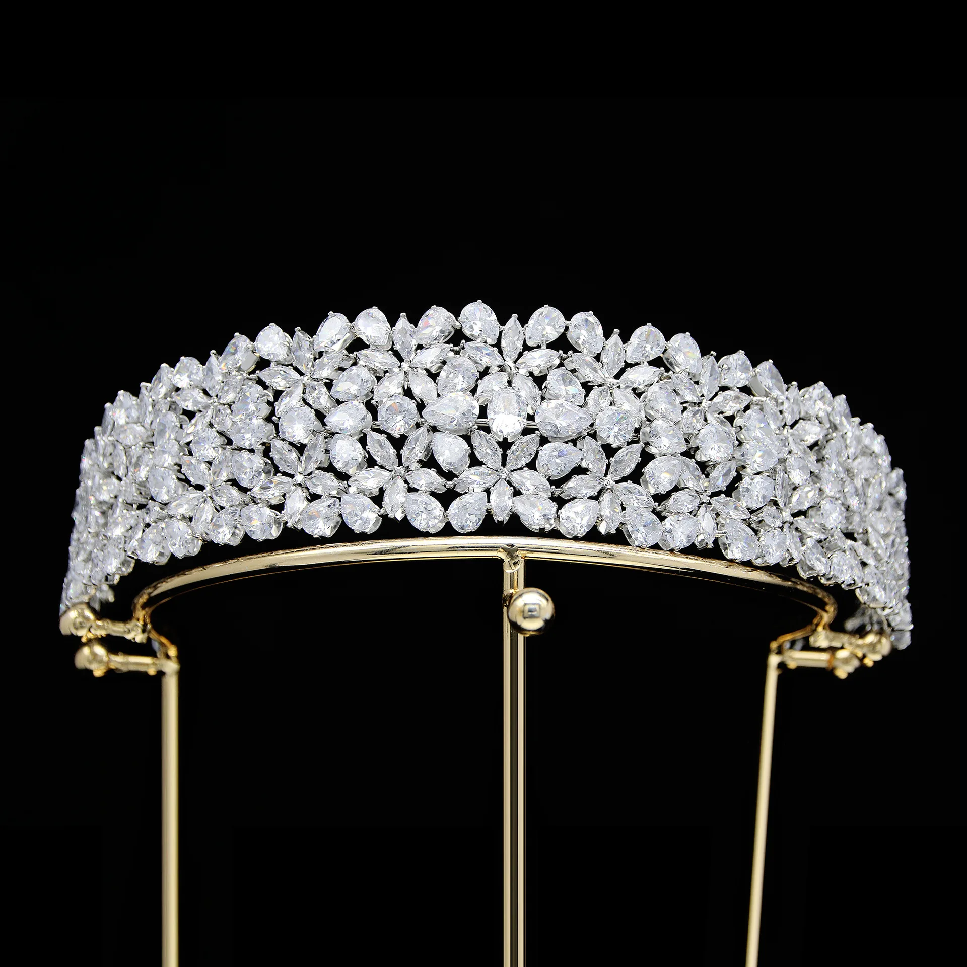 

Cubic Zirconia Bridal Tiara For Wedding Headdress CZ Bride Headbands Queen Princess Crowns For Women Prom Hair Jewelry Headpiece