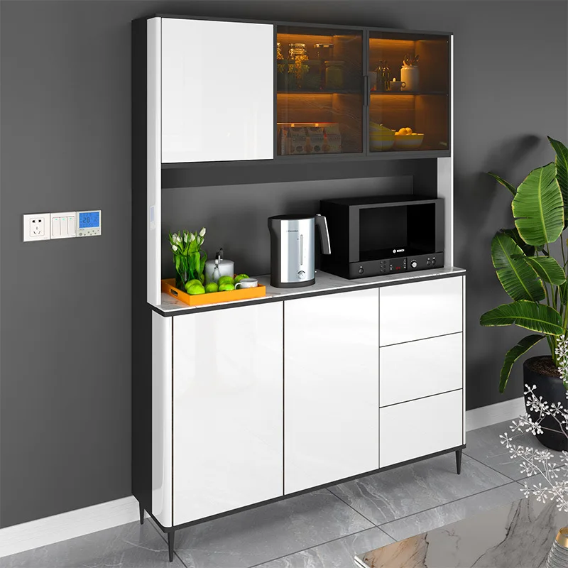 

Light luxury imitation rock board dining cabinet, modern minimalist tea painted wine storage living r