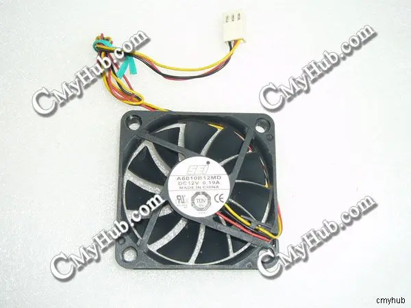 For SEI A6010B12MD DC12V 0.19A 3pin 3wire 6010 6cm 60mm 60x60x10mm 3pin Cooling Fan A6010B12MD