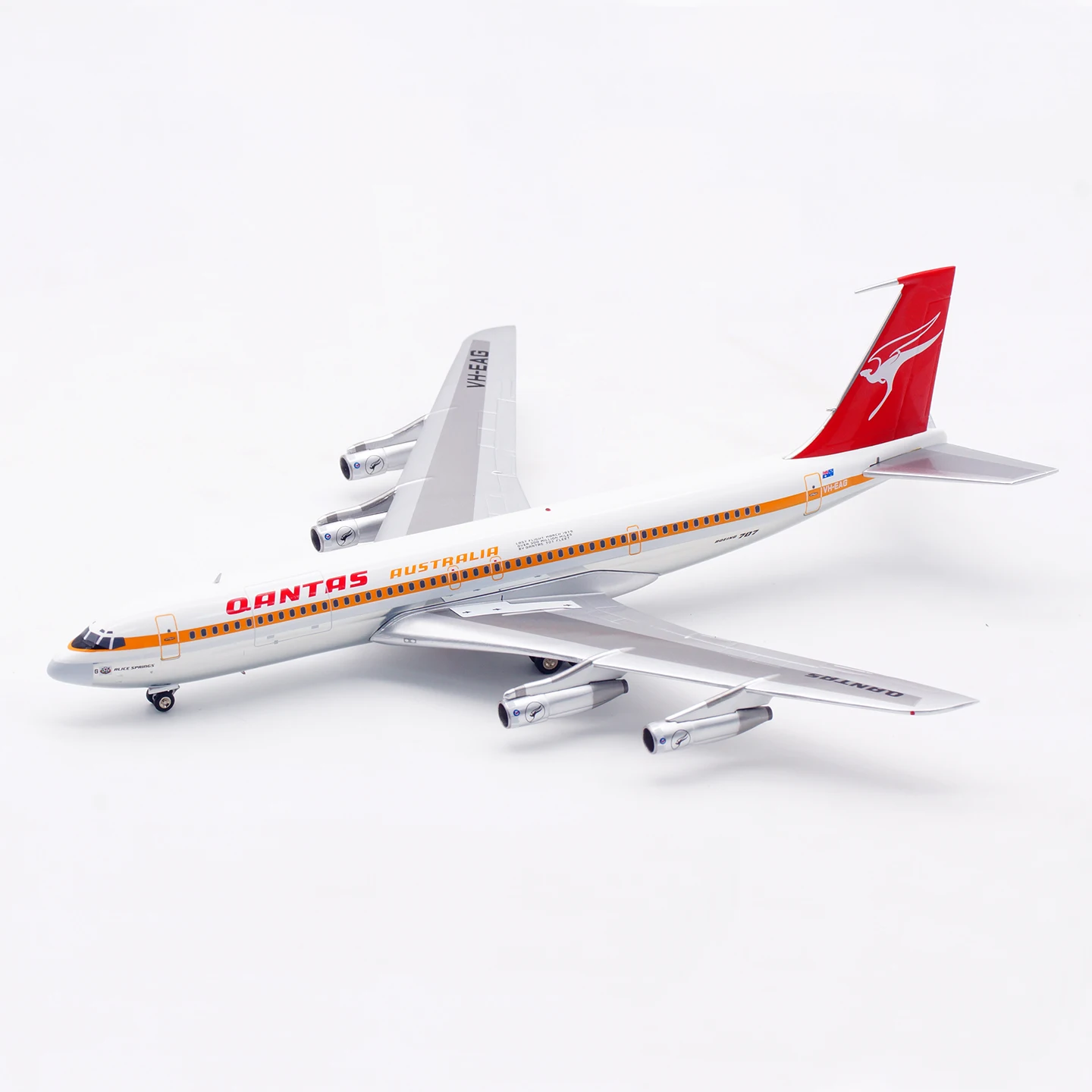 IF707QF0125P Aereo da collezione in lega regalo INFLIGHT 1:200 Qantas "LAST FLIGHT" Boeing B707-300 Diecast Aircraft Jet Model VH-EAG