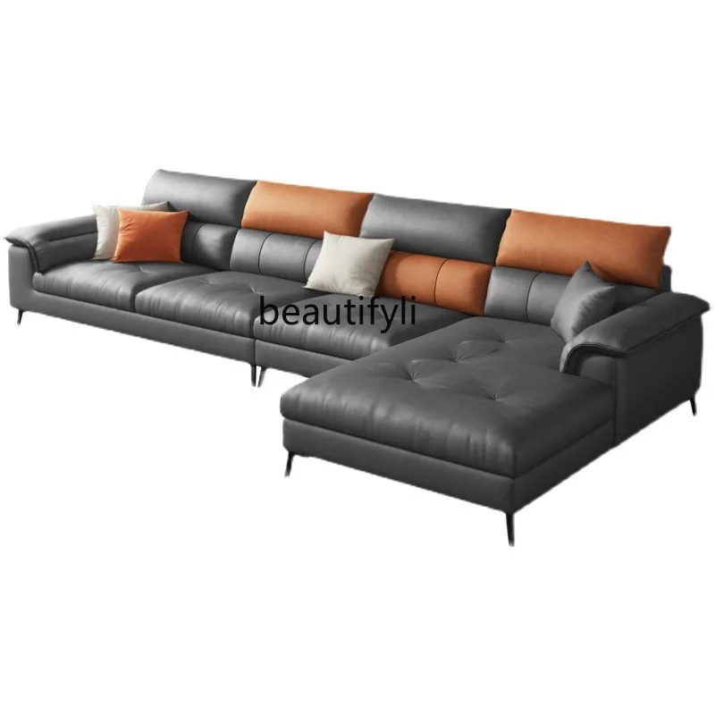 

Italian leave-in technology cloth sofa light luxury Italian fabric sofa simple small apartment living room latex sofa