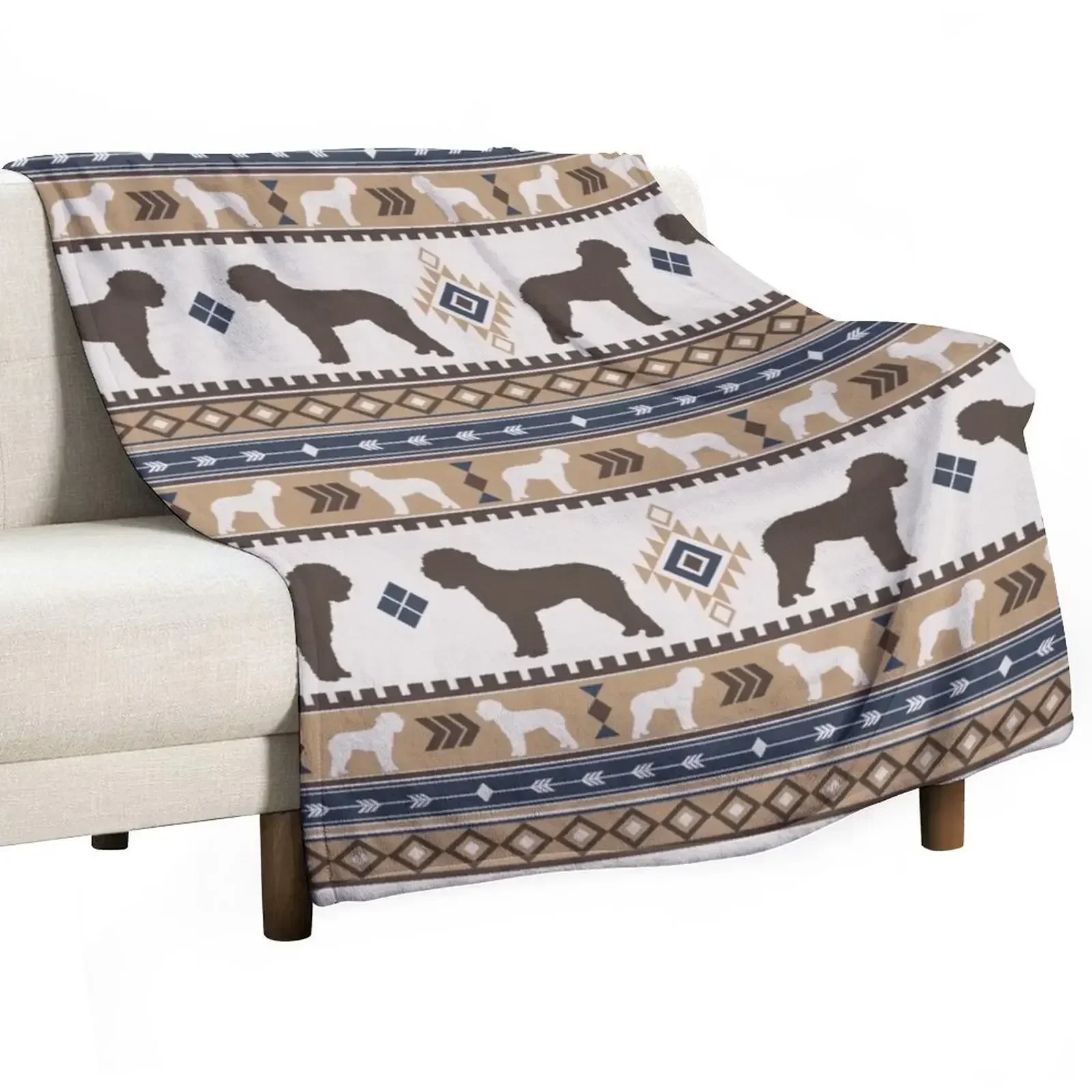 

Boho dogs | Lagotto romagnolo tan Throw Blanket Soft Big Softest Blankets