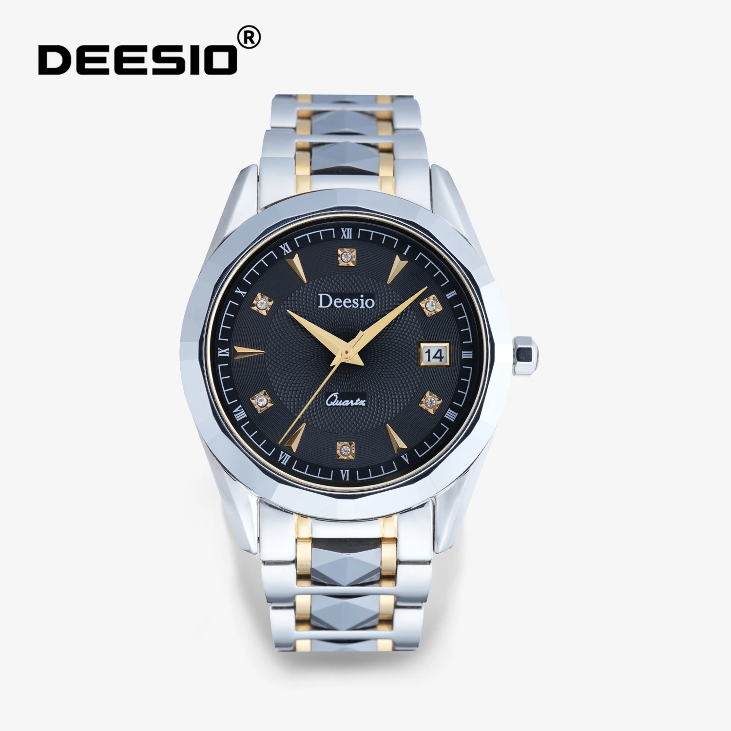 Deesio Luxuryio Luxusuhren für Herren, passende Quarzuhr aus 316L-Edelstahl, wasserdicht, Kleid, Business-Freizeituhr, Geschenk