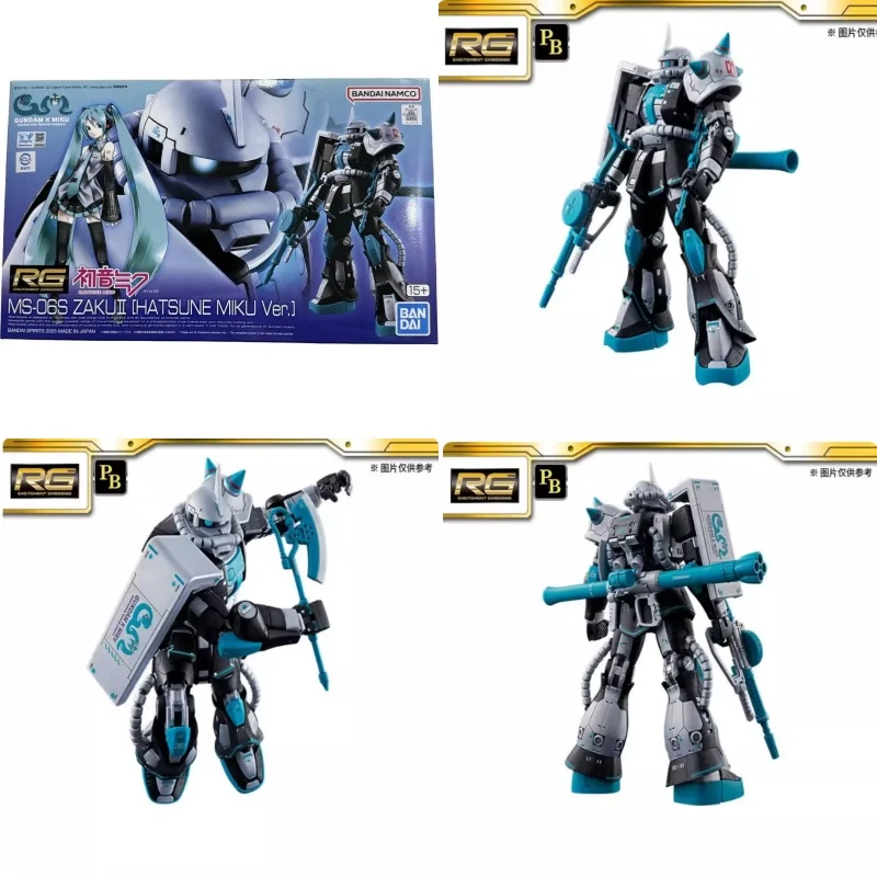 

Bandai Pb Limited Rg 1/144 Ms-06s Zaku Ii Hatsune Miku Ver 2510 Collectible Anime Action Figure Model Kit Desktop Decoration
