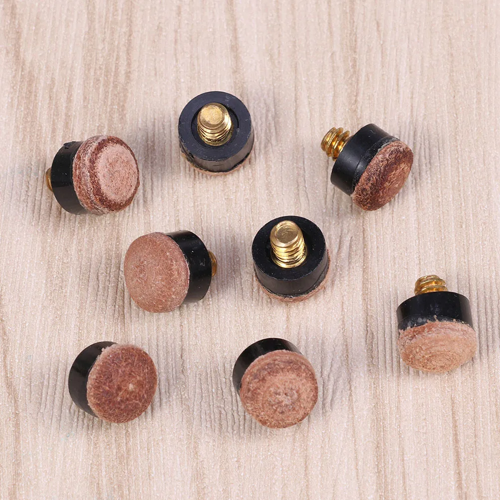 

30 Pcs Billiard Club Screw Head Snooker Accessories Pool Cue Tips Replacement Parts for Stick Skin on
