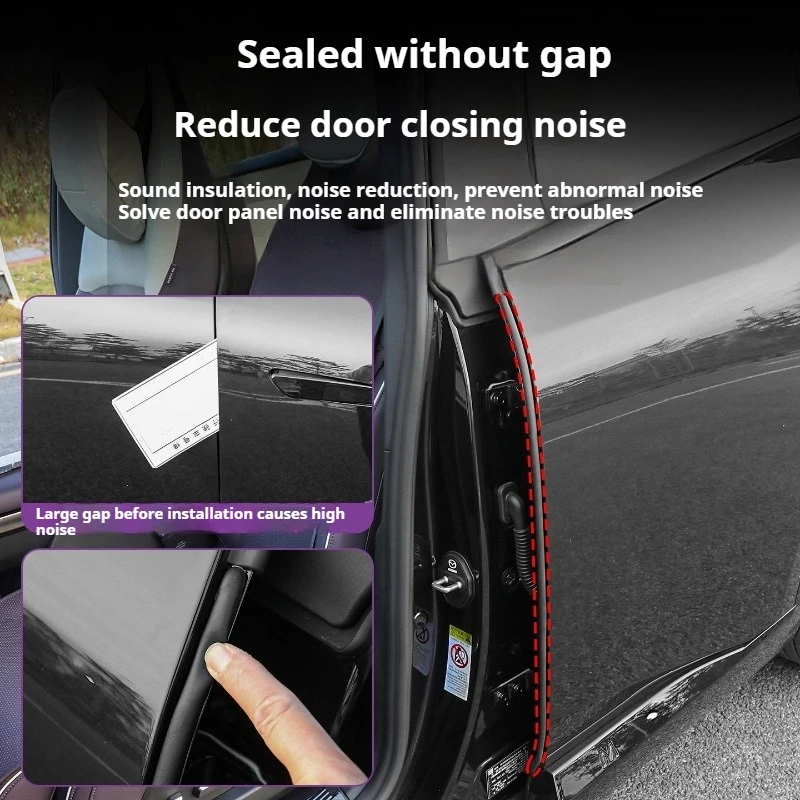 For Mazda CX-6e EZ-60 2025 2026 Car Door Seal Strip B-Pillar Dustproof Sound Insulation Rubber Strip Car Interior Accessories