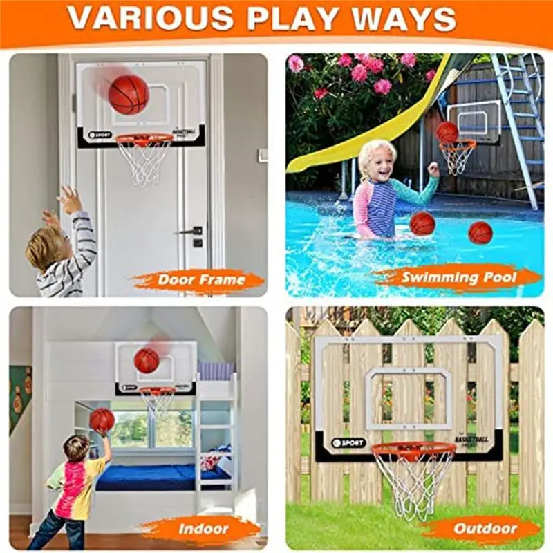 newA10R Over the Door Basketball Hoop Mini Basketball Hoop with Ball for Kids Adults Bedroom Basketball Hoop Mini Hoop