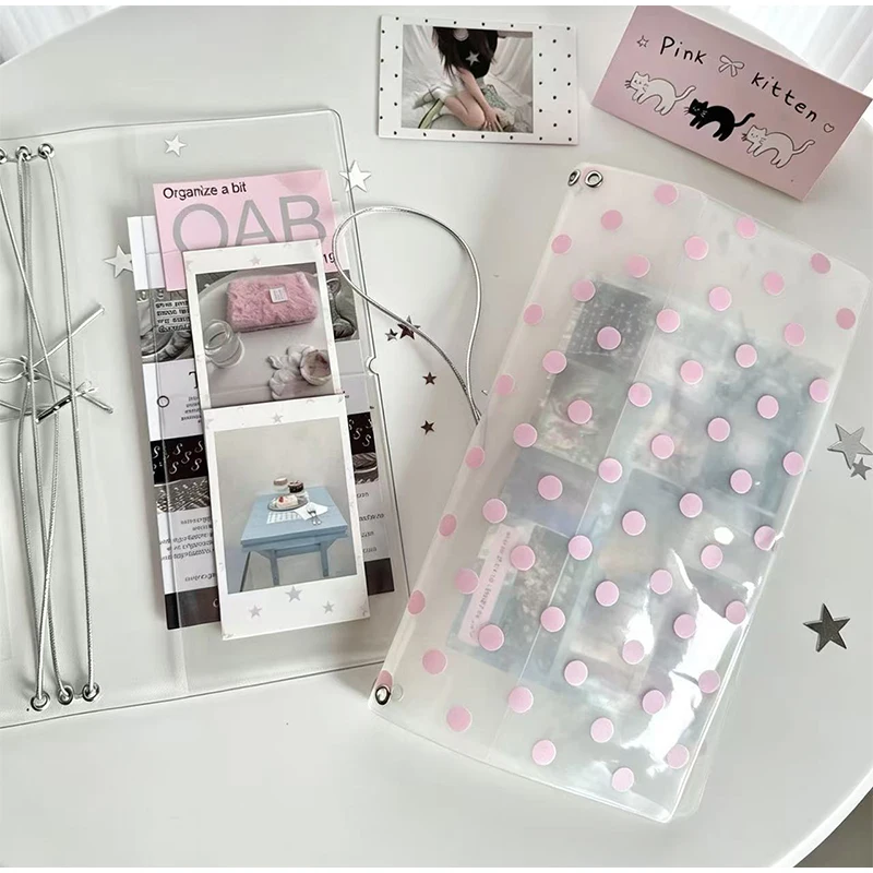 TN Transparent Notebook With Elastic Storm Point Series PVC Loose-leaf Storage Card Book DIY Traveler's Diary Or Hand Account
